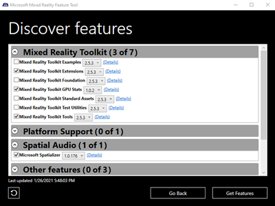 Introducing the Mixed Reality Feature Tool for Unity on Windows 10 medium?v=1.png