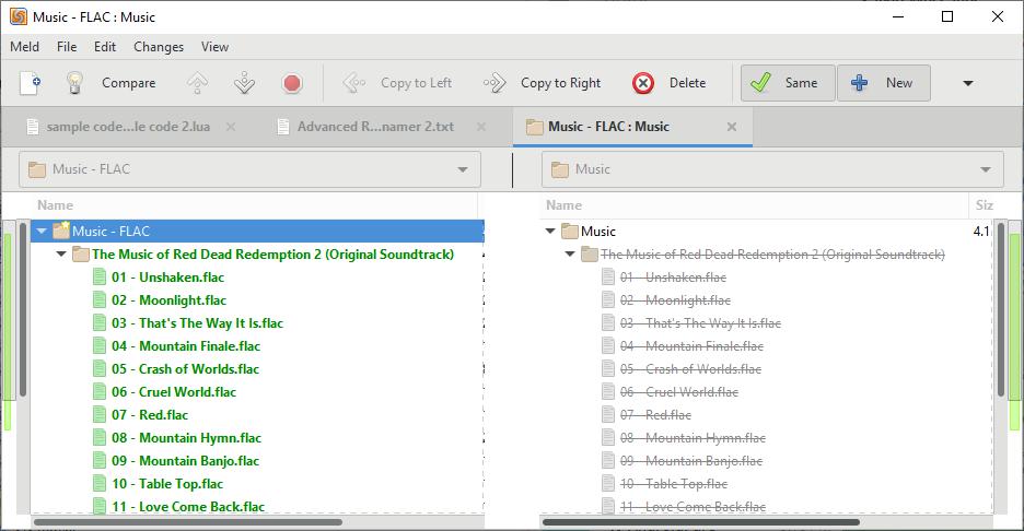 Meld is an excellent file and folder comparison tool for Windows and Linux Meld-folder-comparison-tool.jpg