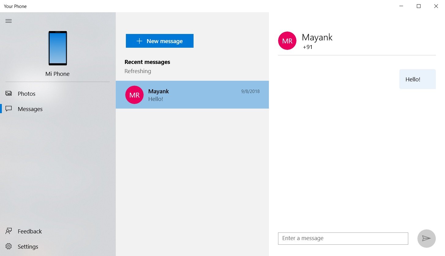 Hands-on with Microsoft’s Windows 10 Your Phone app Messages-integration.jpg