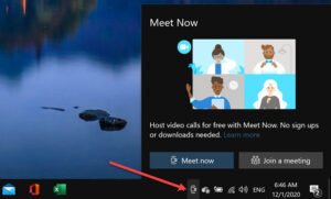 What is Meet Now in Windows 10? How do you remove it? Met-Now-Icon-in-System-Tray-Windows-10-300x181.jpg