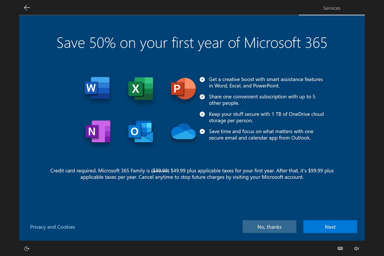 Windows 10’s “Let’s Go” launcher, web browsing header is now rolling out Microsoft-365-ad.jpg