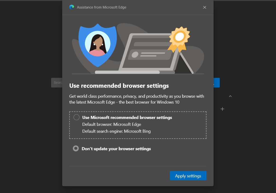 Windows 10 is now nagging users with Microsoft Bing alerts Microsoft-Edge-91-alert.jpg