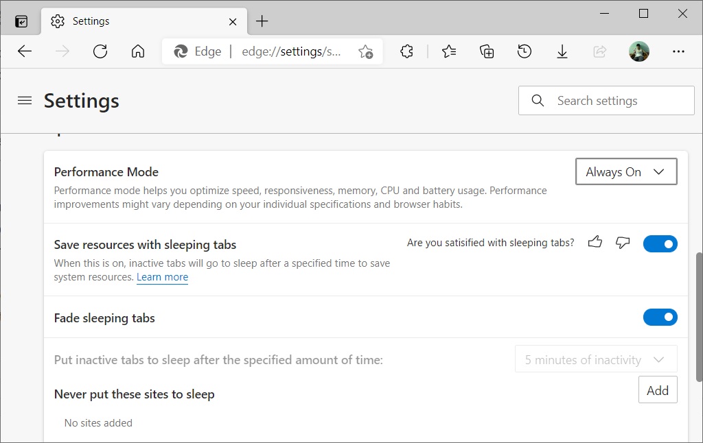 Microsoft Edge is getting a performance mode on Windows 10 Microsoft-Edge-performance-mode.jpg