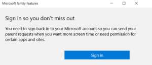 How to turn off Microsoft Family features pop up in Windows 10 Microsoft-Family-Popup-Sign-in-300x129.png