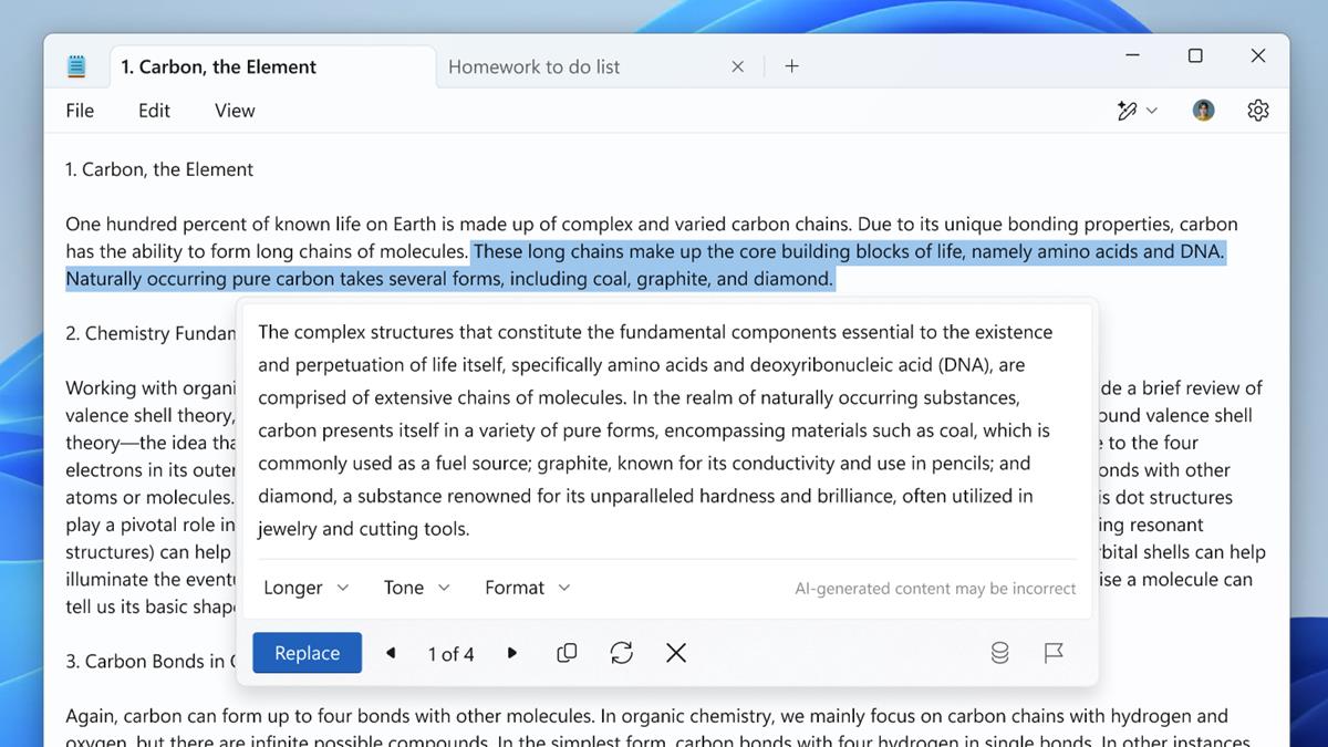 Here's a closer look at Rewrite AI in Notepad Microsoft-has-added-an-AI-in-Notepad-to-rewrite-and-edit-text.jpg