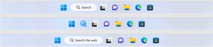 Windows 11 Insider Preview Build 25158 introduces a large Search the Web shortcut on the... Microsoft-is-testing-new-search-buttons-on-windows-11.jpg
