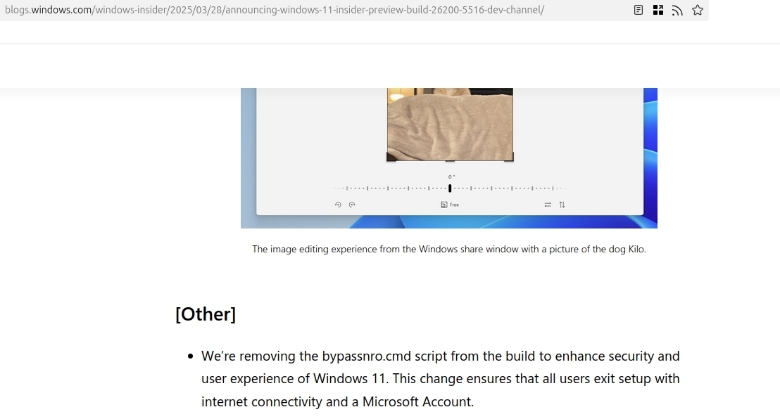 Microsoft is killing another workaround to set up Windows 11 without a Microsoft account Microsoft-killed-bypassnro.cmd-script.jpg