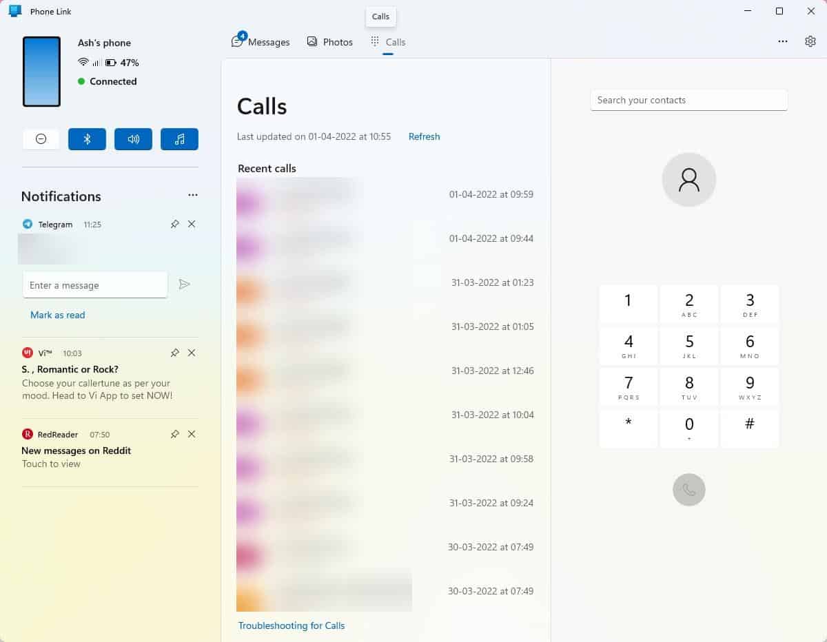 Microsoft renames Your Phone Companion app to Phone Link, and overhauls its interface Microsoft-Phone-Link-app-Calls.jpg