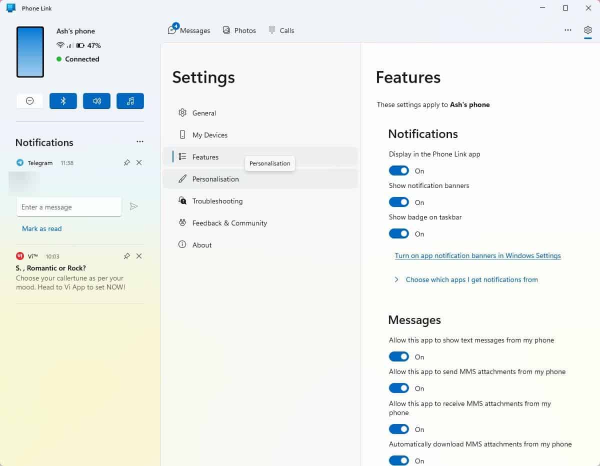 Microsoft renames Your Phone Companion app to Phone Link, and overhauls its interface Microsoft-Phone-Link-app-Features.jpg