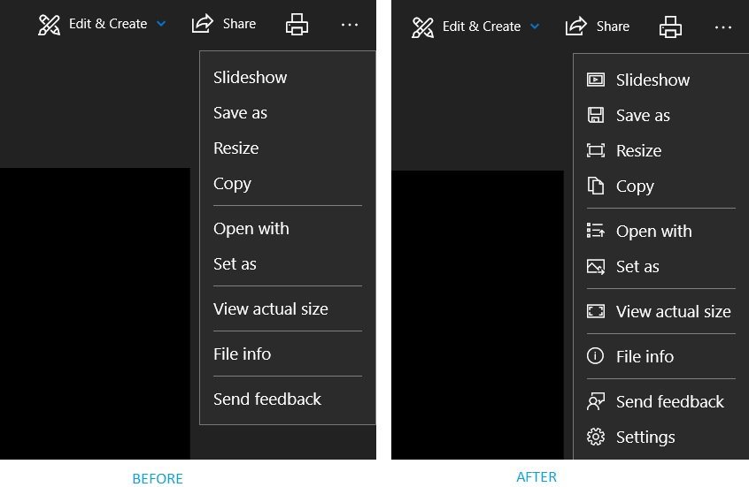 Microsoft Photos app for Windows 10 updated with new features on Release Preview Ring Microsoft-Photos-menu.jpg
