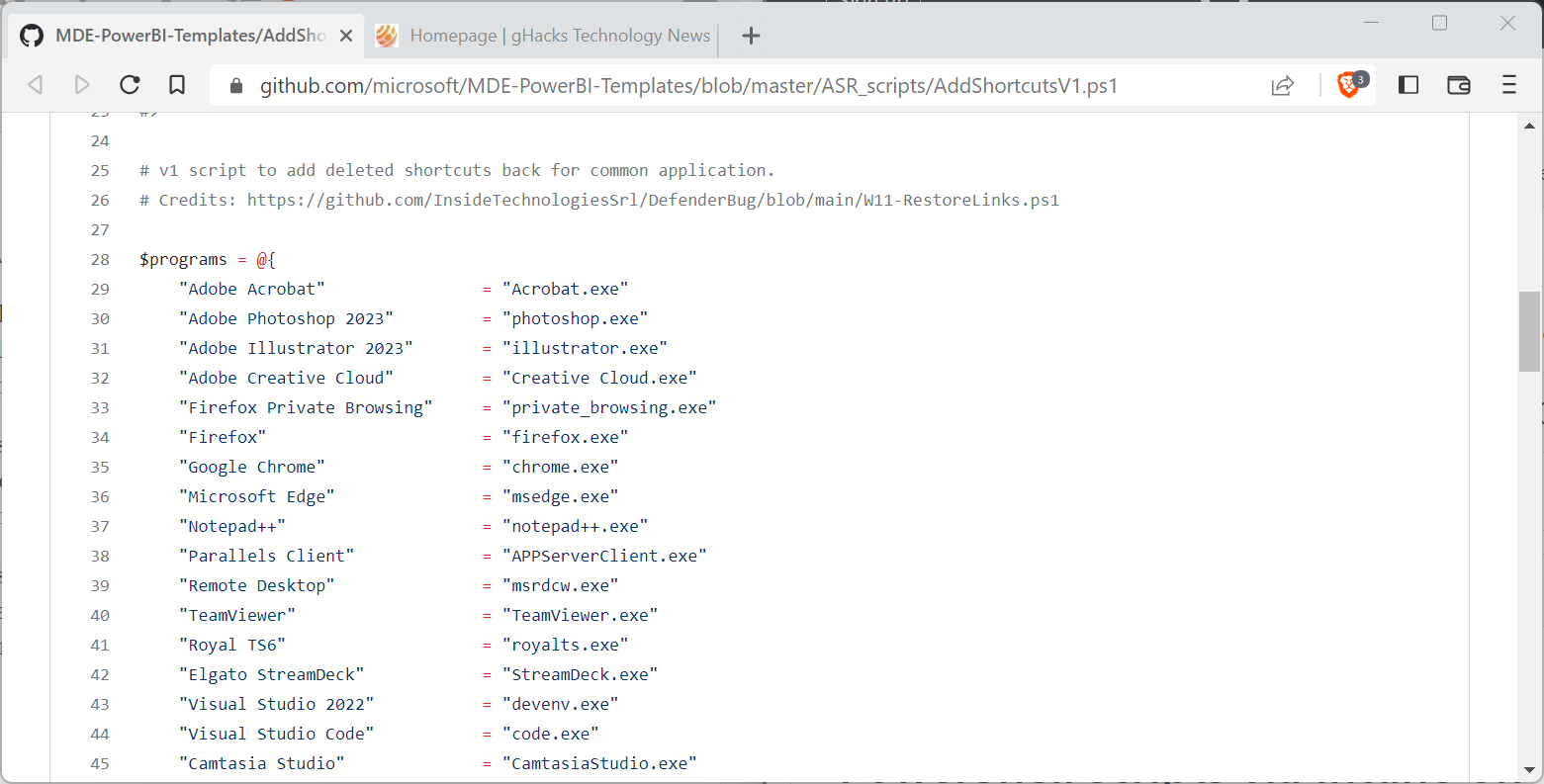Microsoft Script to restore (some) deleted Windows shortcuts after Defender ASR incident microsoft-restore-shortcuts-script.png