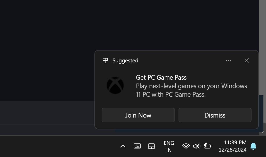 Windows 11 is promoting Xbox PC Game Pass with a pop-up ad Microsoft-says-that-these-pop-ups-are-not-ads.jpg