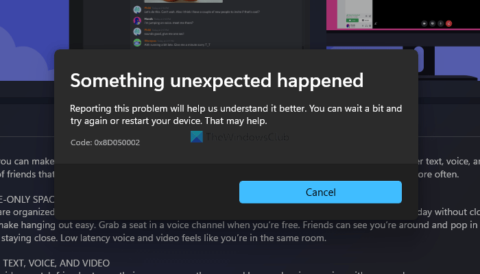 How to fix Microsoft Store error 0x8D050002 in Windows 11/10 microsoft-store-error-0x8D050002-1.png