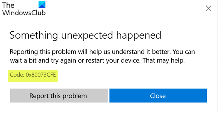 Microsoft Store error 0x80073CFE, The package repository is corrupted Microsoft-Store-error-code-0x80073CFE.png