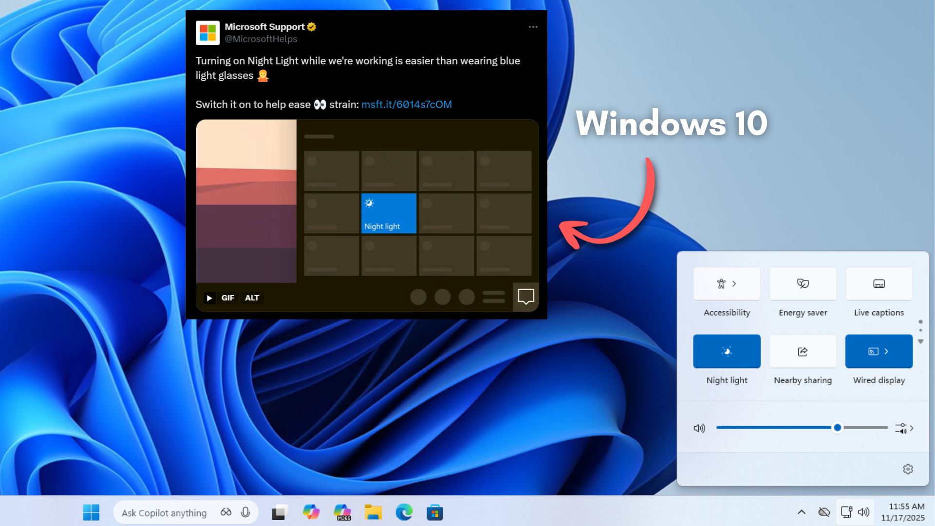 Windows 10 support quietly extended until Oct 2027, as users reject Windows 11 Microsoft-Support-page-mistakenly-posts-Windows-10-UI-to-show-Night-Light-feature.jpg
