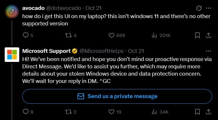 Microsoft misses Windows 10 so badly it’s still using it to promote Windows 11 Microsoft-Support-replies-to-a-users-question-without-comprehending-the-context.jpg