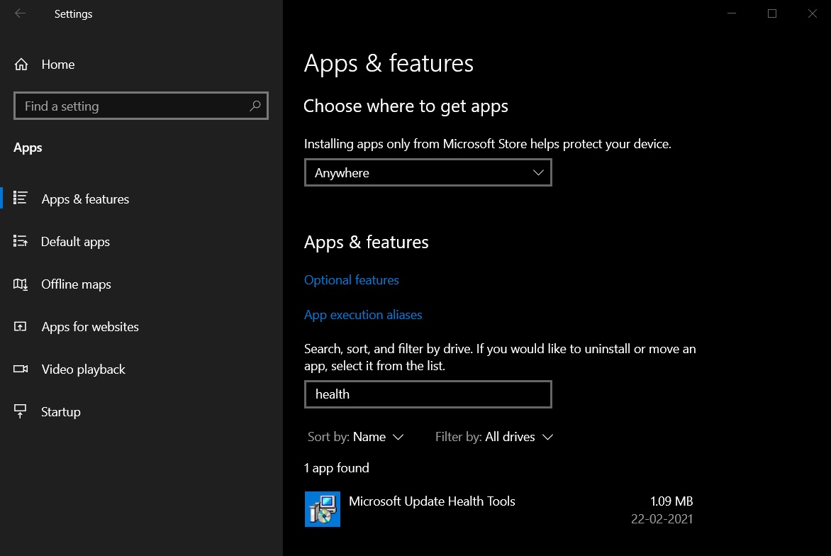 A Windows 10 update is installing Microsoft Update Health Tools Microsoft-Update-Health-Tools.jpg