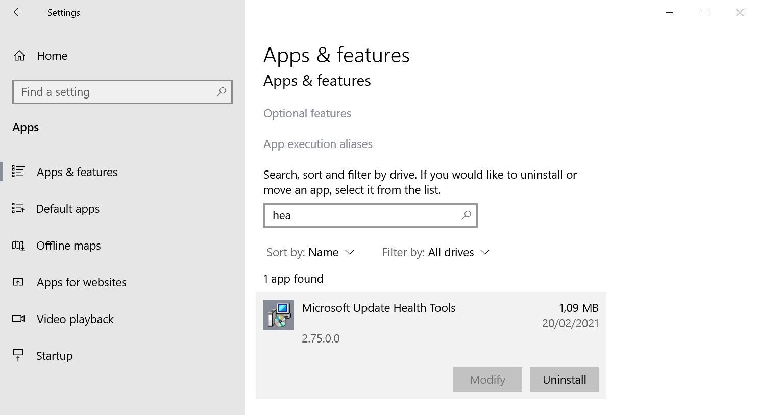 Is the Windows 10 app Microsoft Update Health Tools legitimate? microsoft-update-health-tools.png
