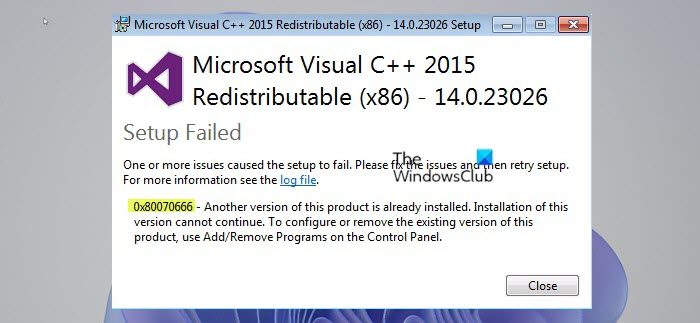 Fix error 0x80070666 when installing Microsoft Visual C++ Microsoft-Visual-C-Installation-Error-0x80070666-1.jpg
