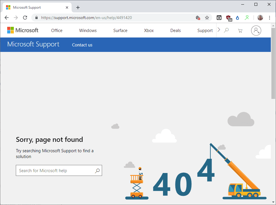 Microsoft: fix security issue with non-security update. Instructions point to non-existent... microsoft-windows-security-update-not-found.png