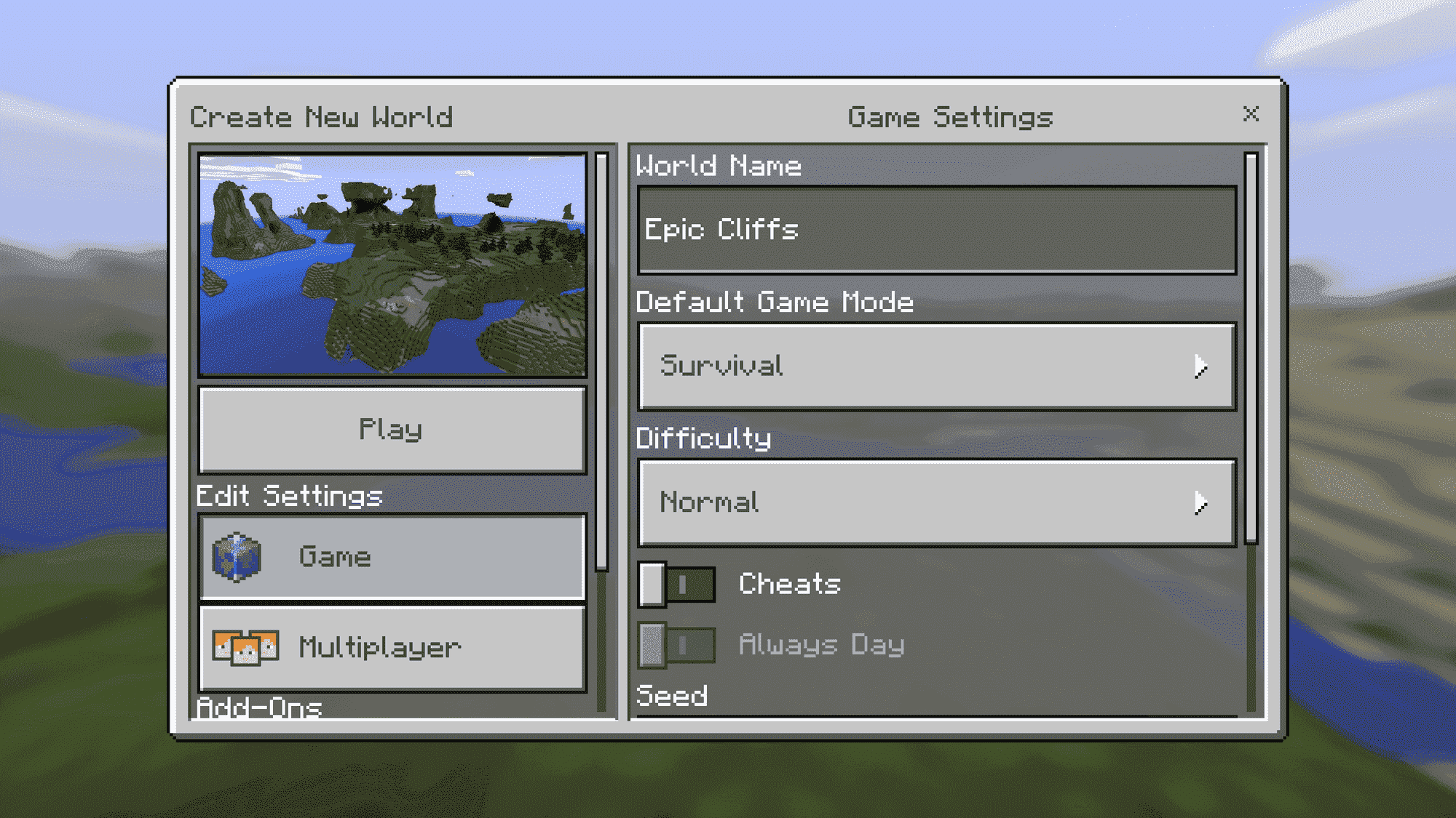 Minecraft pocket edition Minecraft-Ender-Update_World-Seed-Library_Chosen-Seed.png
