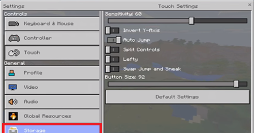 How to delete Resource Packs in Minecraft Bedrock Minecraft-Storage.png