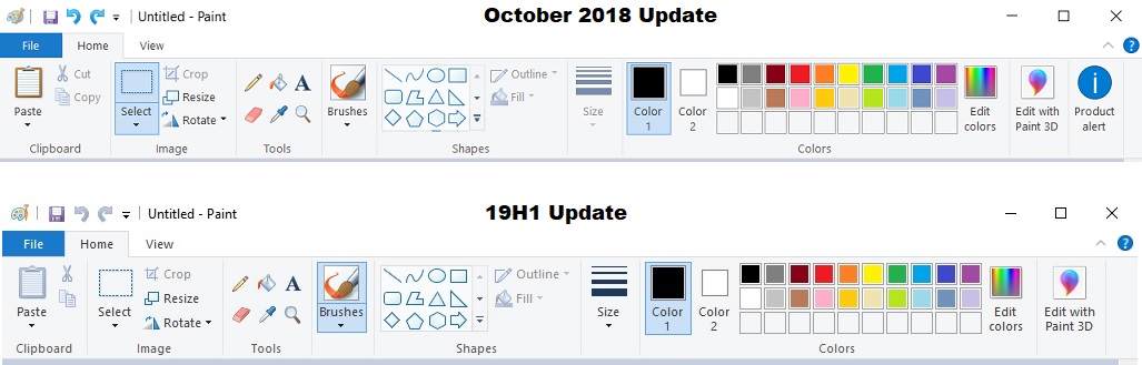Microsoft removes product alert from Paint in Windows 10 19H1 builds MS-Paint.jpg