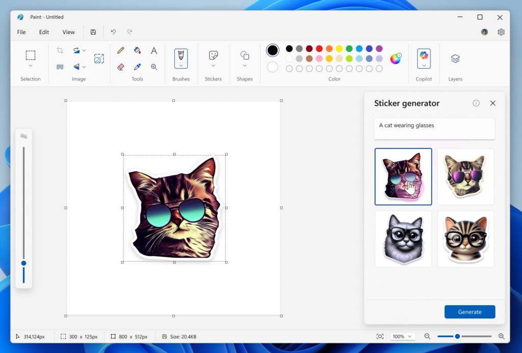 Microsoft rolls out a bunch of AI features for Windows 11 MS-Paint-stickers-generator-Windows-11.jpg