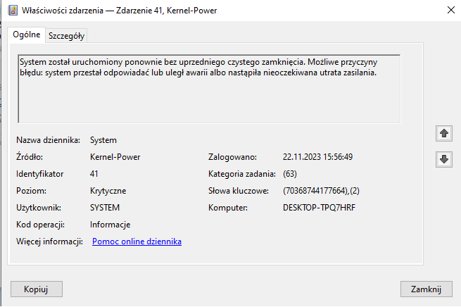 Komputer dostaje blue screena w randomowych momentach win11 MsH3gRk0bYRj0LMPIgKE9B6ZsHMBUd1JFfLyX3t3xHoq7G3NdVM8X57bmMZInlbZAs1F4O1CwZOrog3PWOTPs5OvIrVHo%3d.png