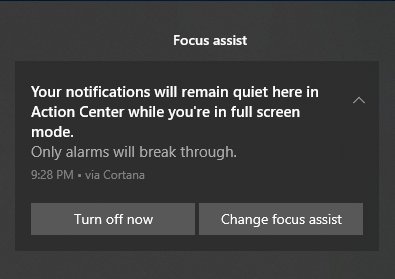 How to kill "Your notifications will remain quiet" notification? mu6MGHO.png