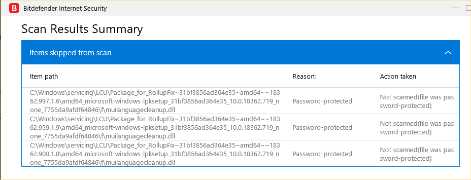 Bitdefender can't scan password protected files in C:\Windows\servicin MxyouDm.png