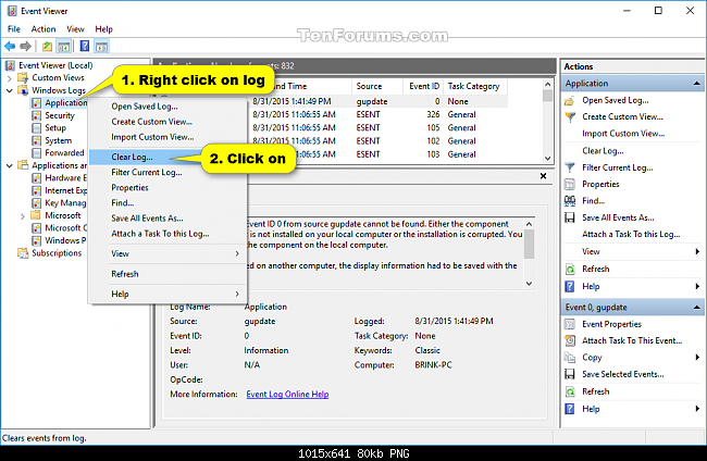 Cannot Event Log files - Cannot set properties using wevtutil N61QM.png