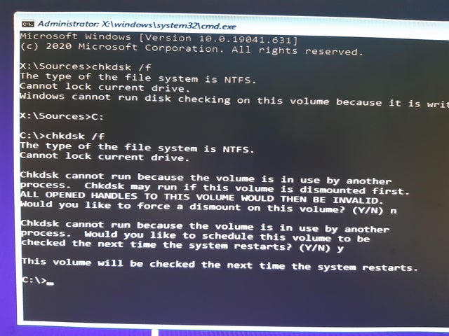 Trying to run chkdsk after I formatted by HDD in the Windows Setup via an USB. Safe to... nakq69fkz7s61.jpg