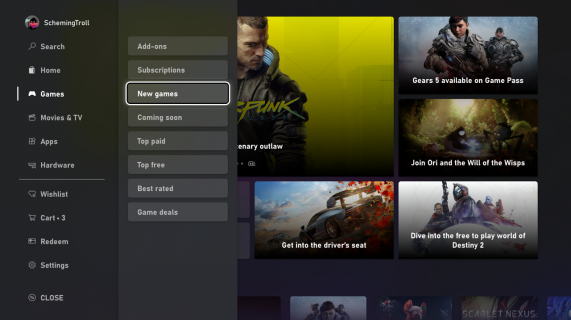 New Microsoft Store Experience is Coming to Xbox Insiders navigation-expanded.png