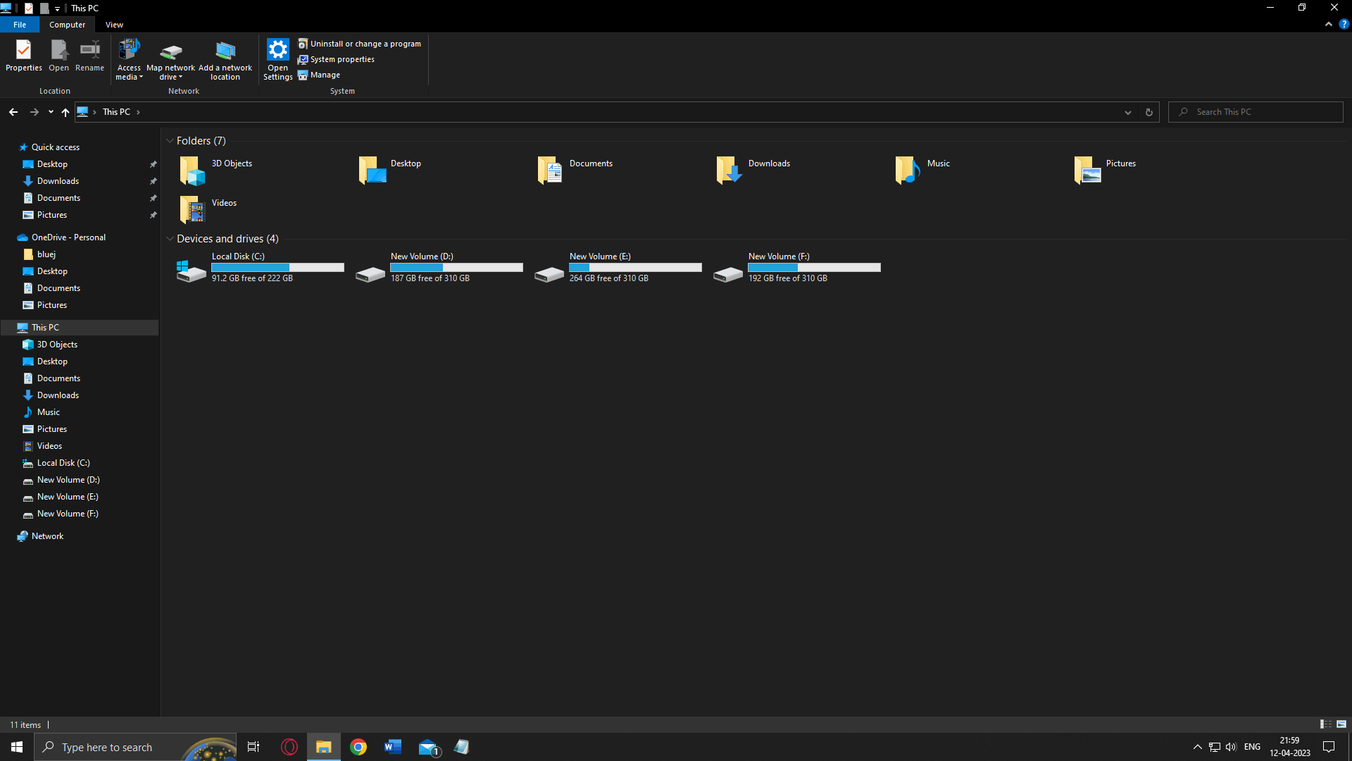 I have 222 GB of storage in Local Disk C SSD and it shows that I have approx. 90 GB left on... nEhX9irq4igGZnuhWGwLDG7SEze9HiCo66%2bTSYe84Bt3XwkC7y0ZIrLPHwDmWrUkFsqSeS8E3hXIgrjJ4BHtGxlMUHM%3d.png