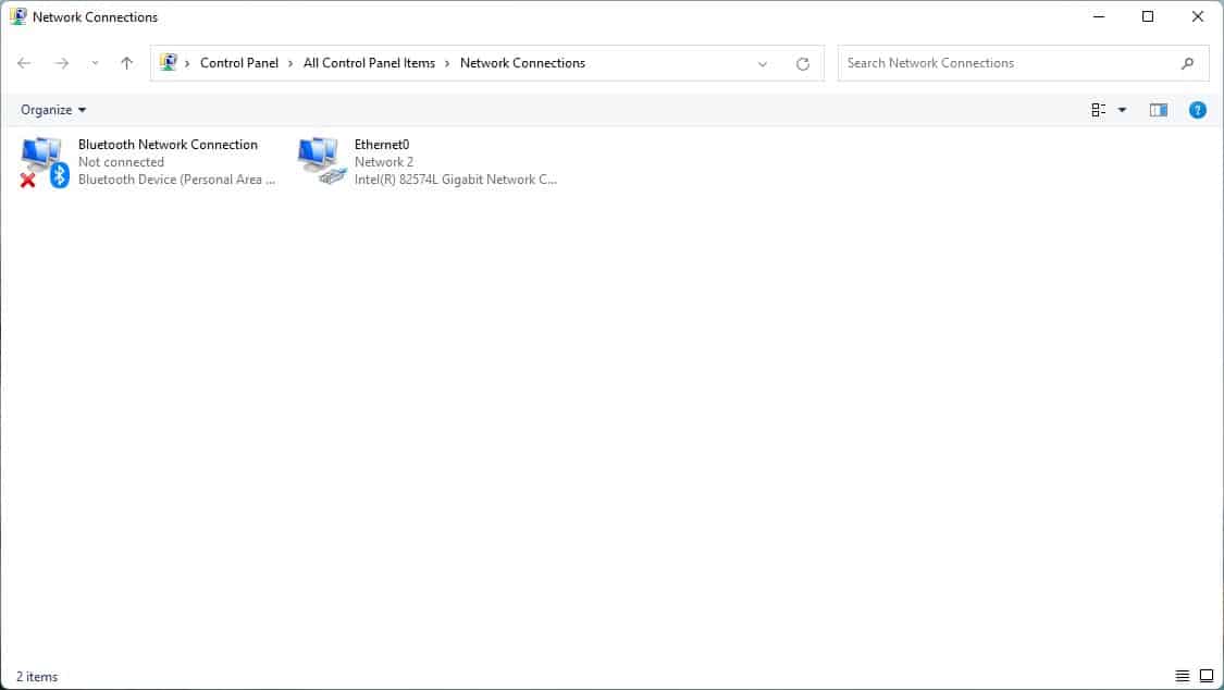 Windows 11 Insider Preview Build 22538 brings some improvements to Voice Access and the UI... Network-Connections-Control-Panel.jpg