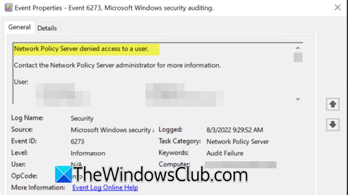 Network Policy Server denied access to a user Event ID 6273 network-policy-server-denied-access.jpg