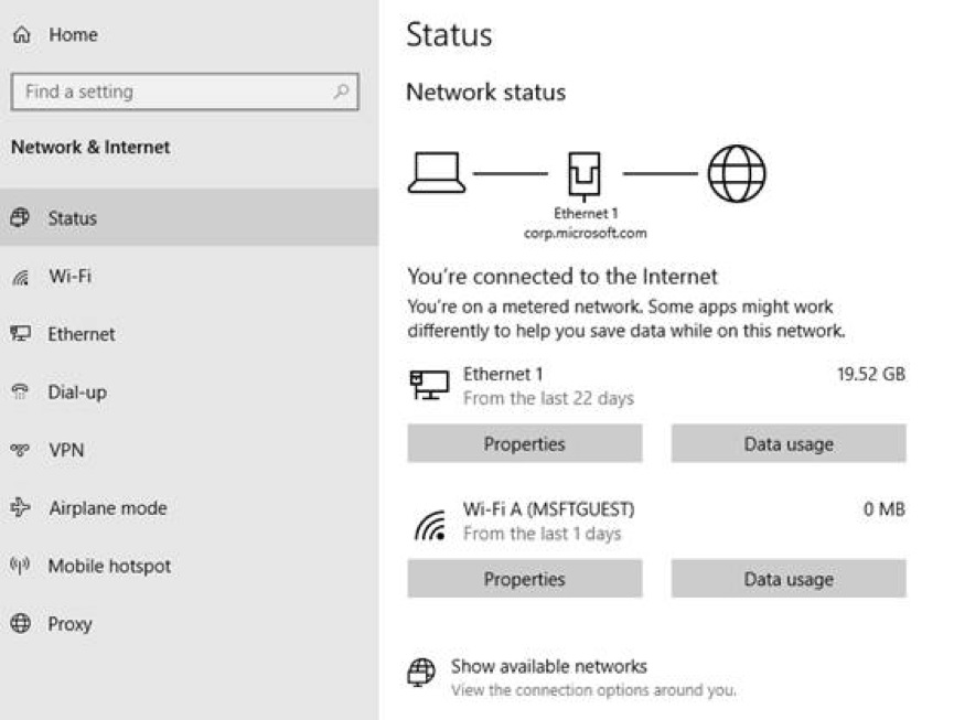 Everything new in Windows 10 May 2020 Update Network-status-settings.jpg