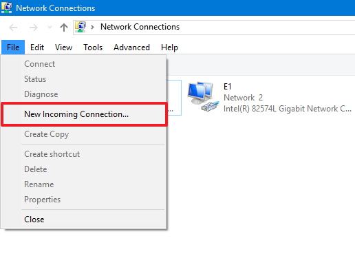 How do I configure a VPN connection to my Windows 10 machine? new-incoming-connection-windows-10.jpg