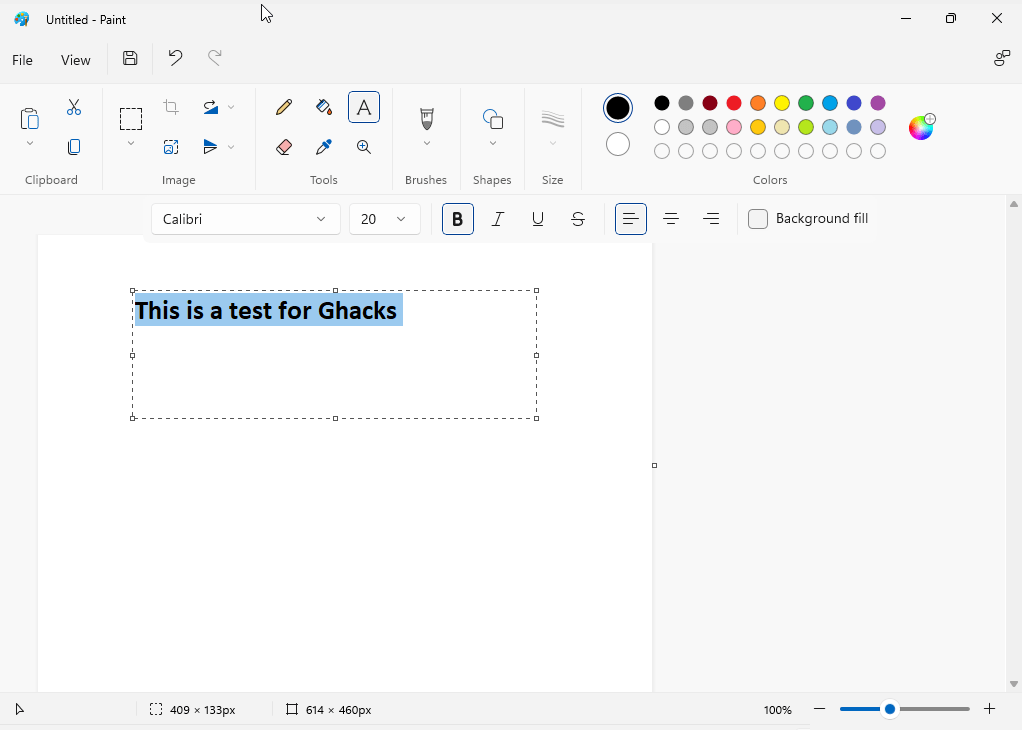 First look at Windows 11's updated Paint application new-paint-windows-11-text.png