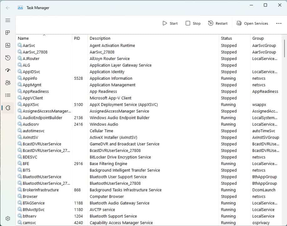 Windows 11 has a new Task Manager with a fluent design, here's how you can try it in the... new-task-manager-windows-11-Services.jpg