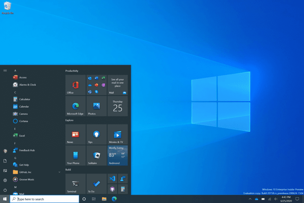 Latest Windows 10 Insider build features the redesigned Start menu new-windows-10-start-menu-dark.png