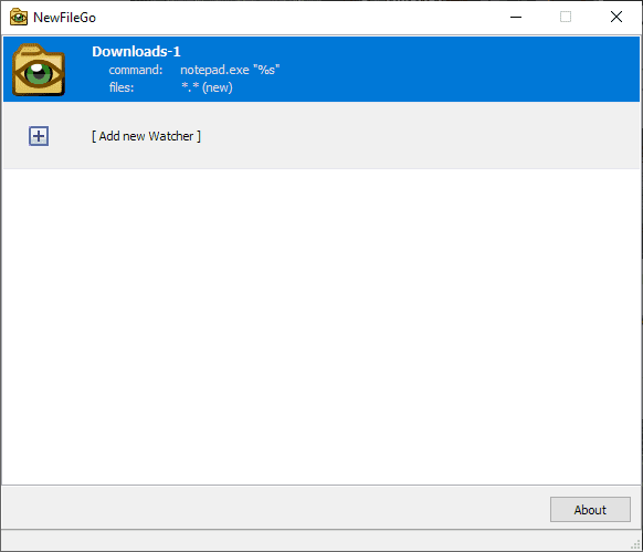 NewFileGo for Windows: watch for new files and execute programs automatically newfilego.png