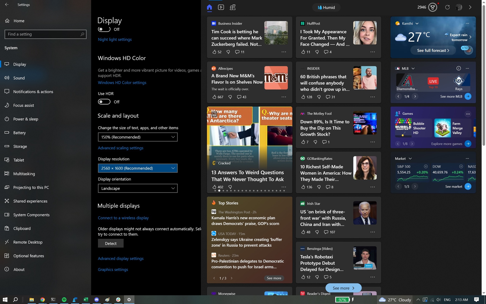 Windows 10’s MSN feed feature now covers more than half of your desktop screen News-and-Interests-half-screen-covered.jpg