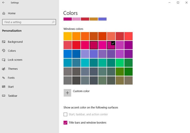 Updated Windows and now it won't let me change the color of the taskbar (option greyed... nkzxtith56t61.jpg