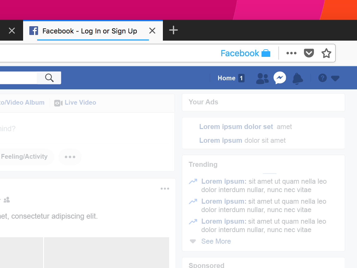 Mozilla Facebook Container extension for Firefox no-bubble.png