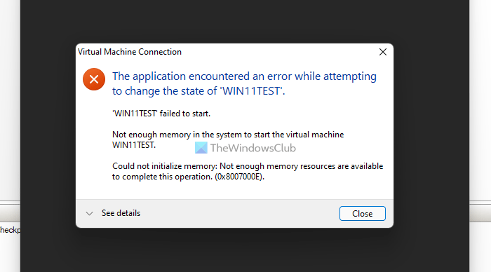Not enough memory in the system to start the virtual machine not-enough-memory-in-the-system-to-start-virtual-machine.png