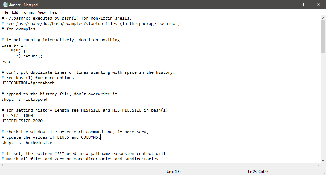 Enable or Disable Extended Line Endings in Notepad in Windows 10 Notepad-after.png
