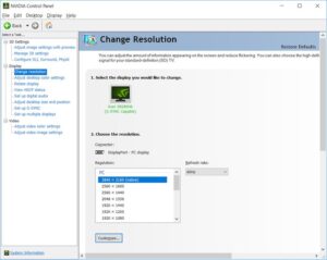 White Bar covering Top Portion of Windows File Explorer or any other application nvidia-control-panel-change-resolution-300x239.jpg