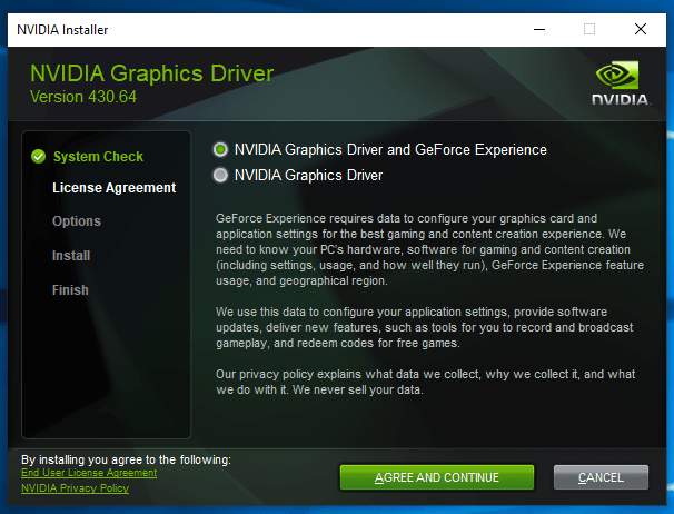 Microsoft extends Graphics Driver evaluations (to improve driver quality) nvidia-driver-430.64.png